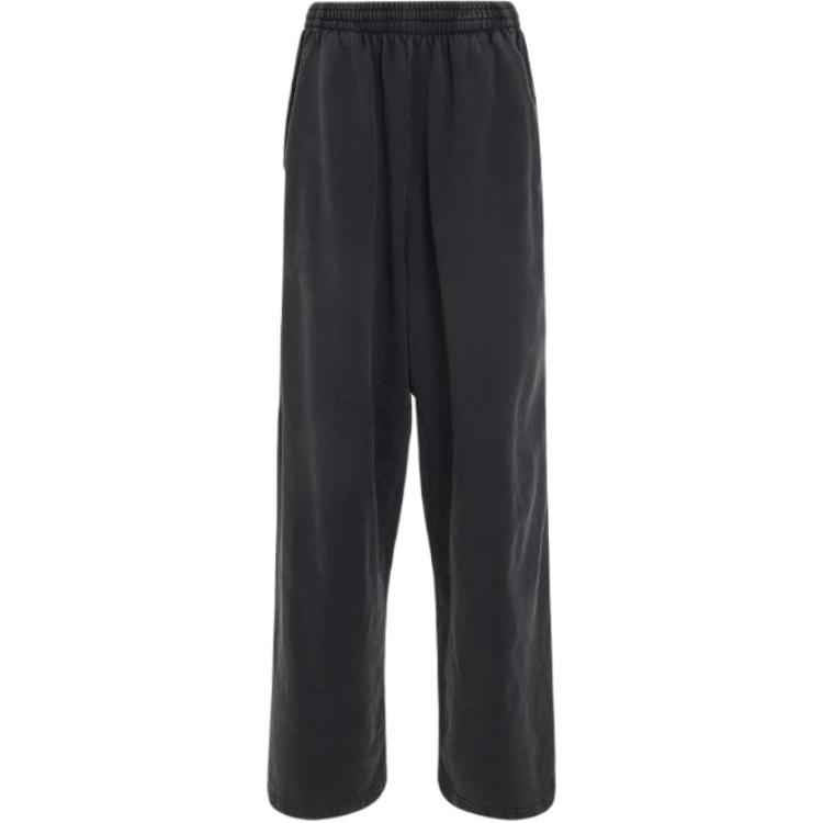 Balenciaga  Black Solid Knit Elastic Waist Joggers - Relaxed Fit. 720447TNVF61069