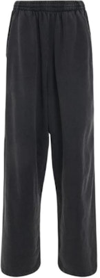 巴黎世家 黑色彈性腰部針織休閒長褲 - 寬鬆版型。 720447TNVF61069 Buy 巴黎世家 黑色彈性腰部針織休閒長褲 - 寬鬆版型。 720447TNVF61069