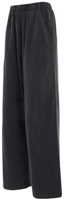 巴黎世家 黑色彈性腰部針織休閒長褲 - 寬鬆版型。 720447TNVF61069 Shop 巴黎世家 黑色彈性腰部針織休閒長褲 - 寬鬆版型。 720447TNVF61069