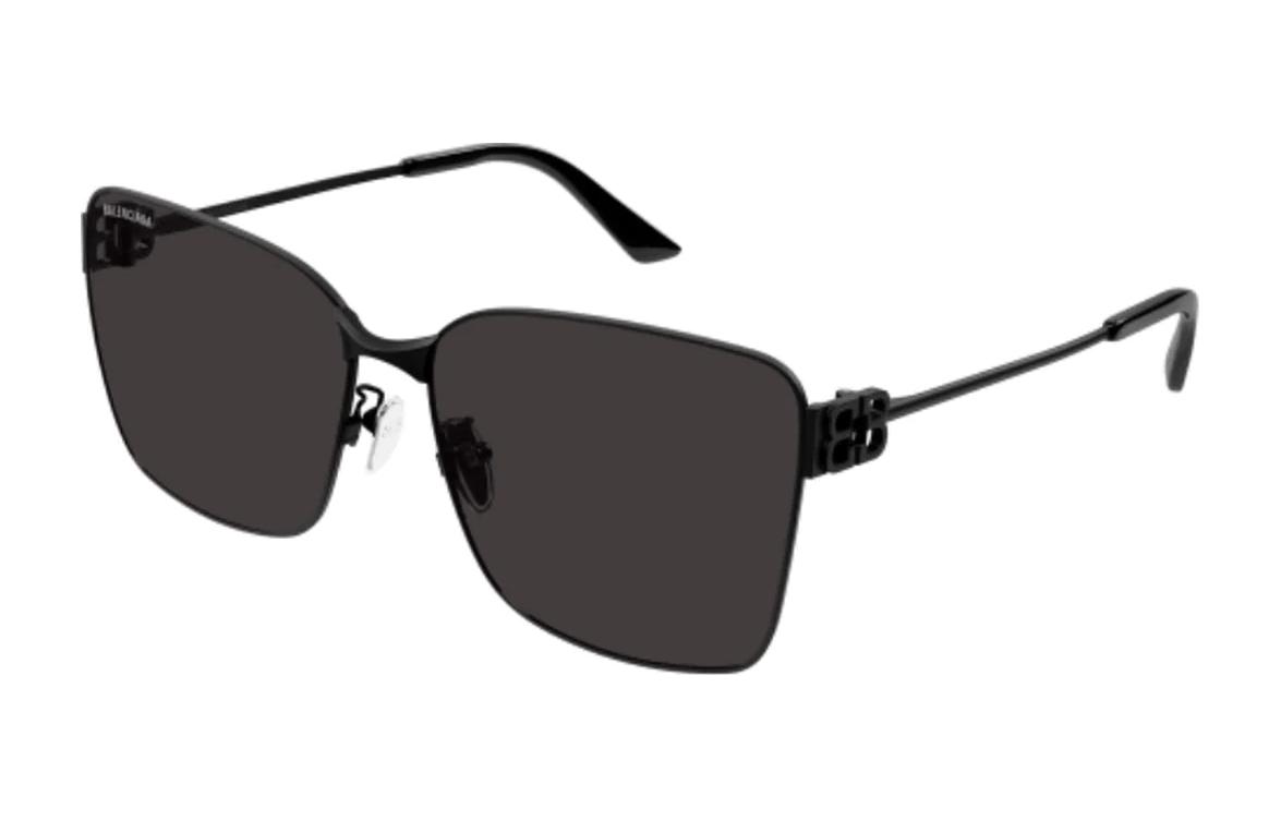 Balenciaga  Black Square Metal Sunglasses with Cutout Temples. BB0338SK001 圖 2