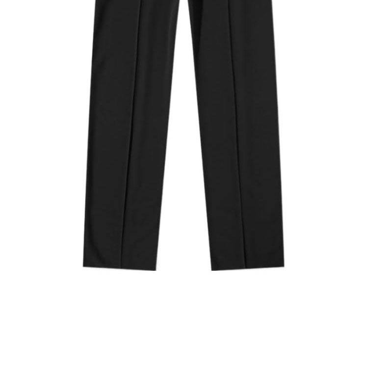 Sizing 발렌시아가 블랙 스트레이트 레그 지퍼 캐주얼 팬츠 루즈핏. 725469TNT031000