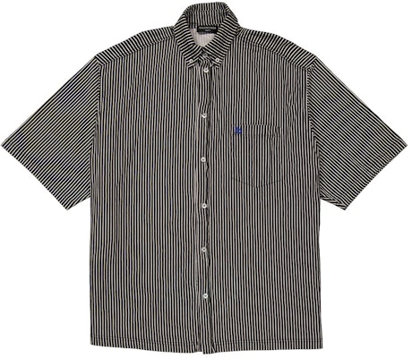 Balenciaga Black Striped Short-Sleeve Slim Fit Shirt 681755TLVJ91070 Order Balenciaga Black Striped Short-Sleeve Slim Fit Shirt 681755TLVJ91070