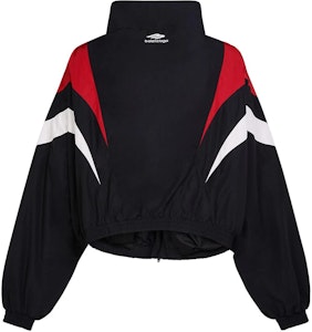 巴黎世家 黑色拼接休閒拉鍊外套 - 寬鬆款式 790756TPQ381000 Shop 巴黎世家 黑色拼接休閒拉鍊外套 - 寬鬆款式 790756TPQ381000