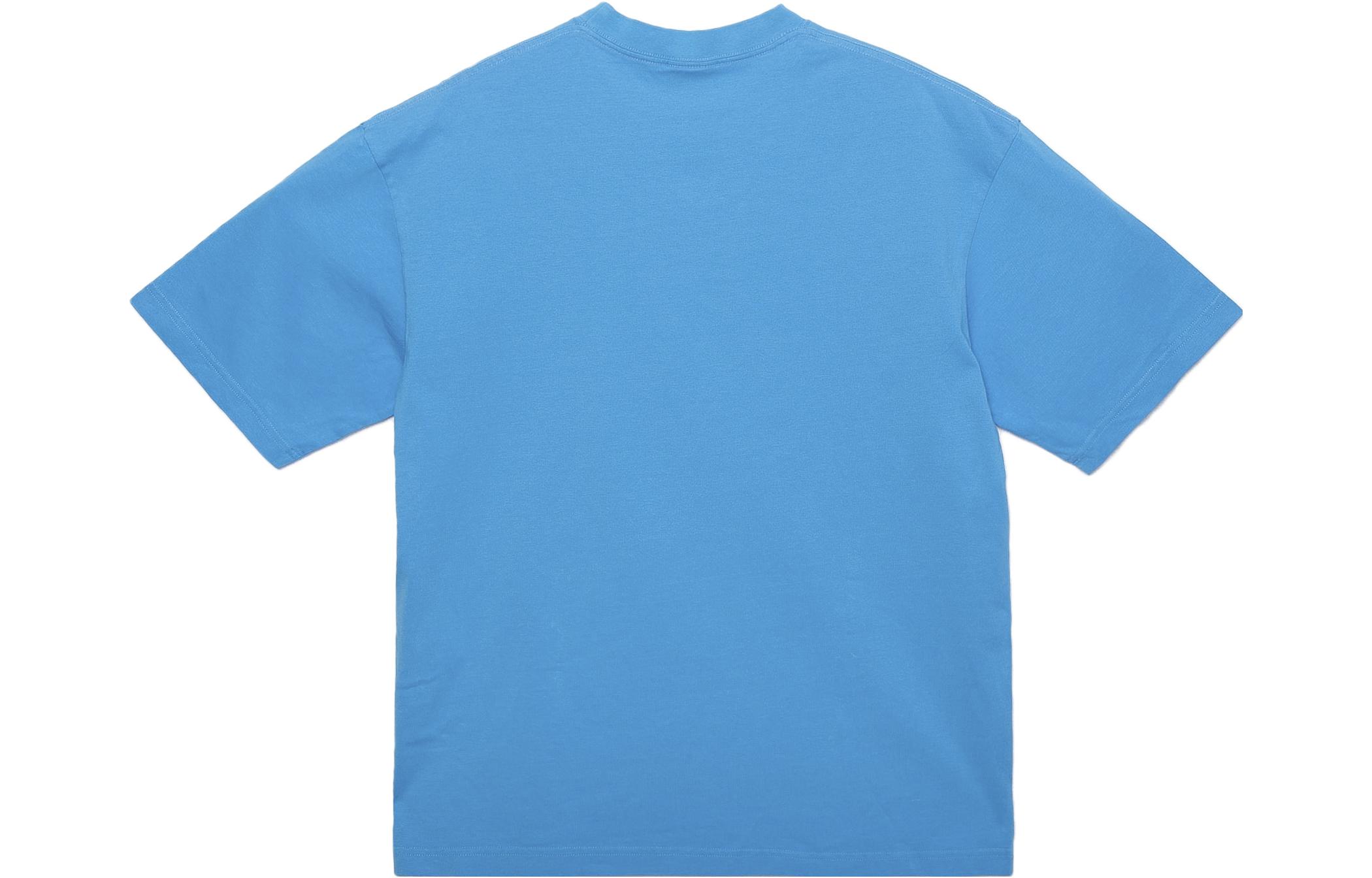 Lookbook Balenciaga  Blue Crewneck Short Sleeve T-Shirt Regular Fit 612966TMVG74090