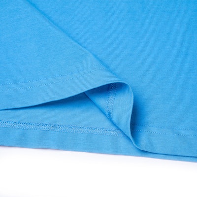 Balenciaga Blue Crewneck Short Sleeve T-Shirt Regular Fit 612966TMVG74090 Details for Balenciaga Blue Crewneck Short Sleeve T-Shirt Regular Fit 612966TMVG74090