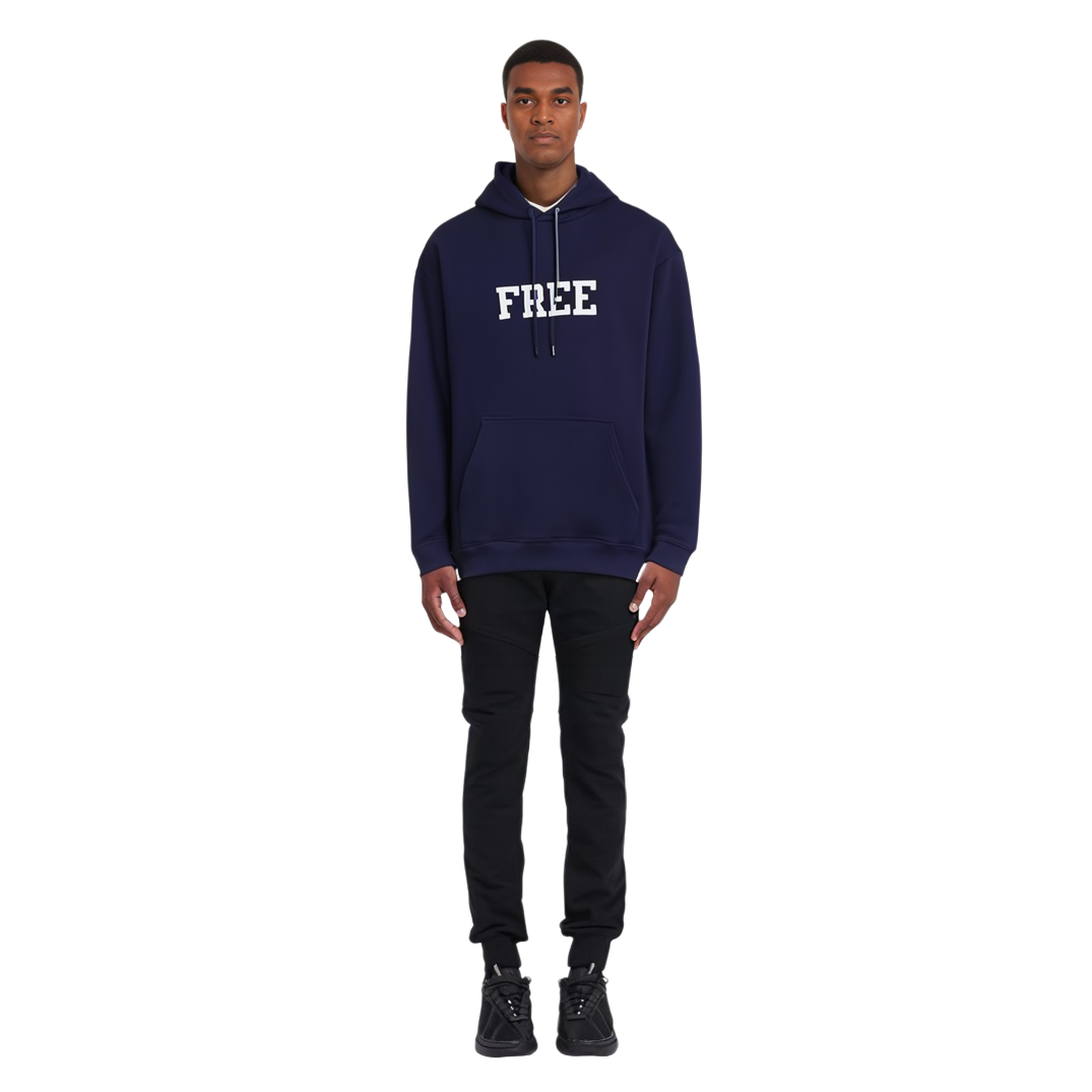 Balenciaga  Blue Hoodie with Logo Print Pullover - Slim Fit. 600583TKVD43967 圖 5