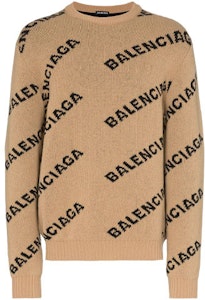 Balenciaga 棕色標誌羊毛套頭衫圓領寬鬆版型毛衣。 648433T15679364 Order Balenciaga 棕色標誌羊毛套頭衫圓領寬鬆版型毛衣。 648433T15679364