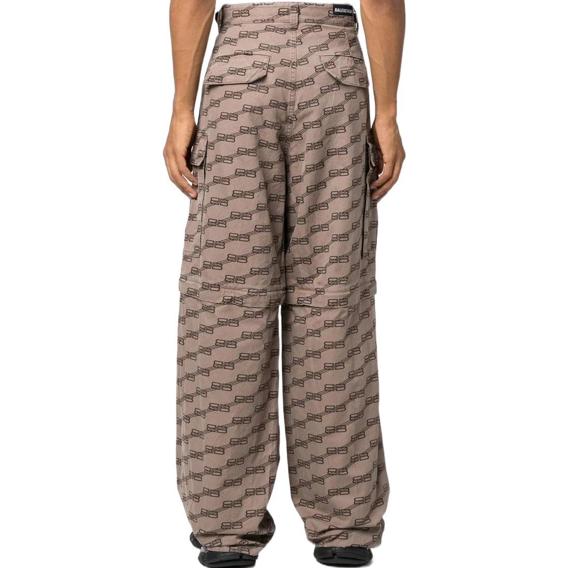 Shop Balenciaga Seluar Kargo Longgar Coklat Logo Huruf. 704423TML349378