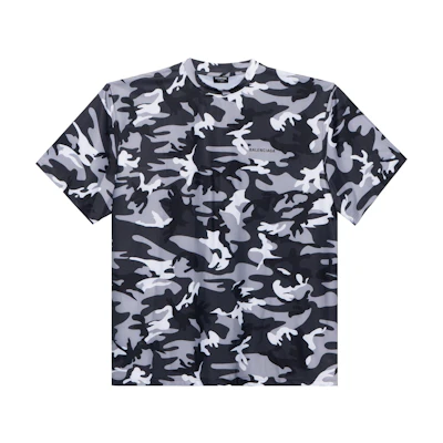 Balenciaga Camouflage Print Crew Neck T-Shirt Regular Fit Multicolor. 6584904A9B31400