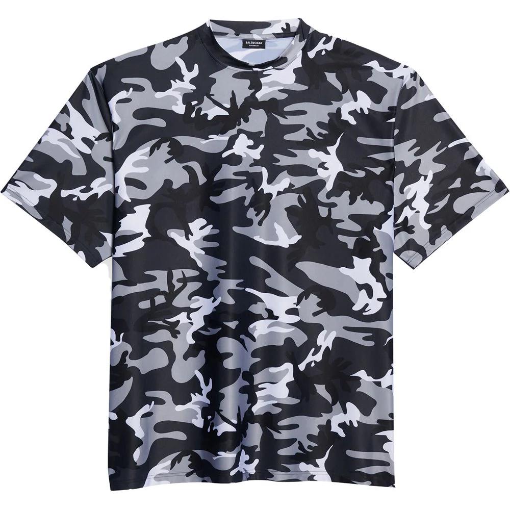 Balenciaga  Camouflage Print Crew Neck T-Shirt Regular Fit Multicolor. 6584904A9B31400 圖 2
