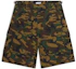 Buy Balenciaga Camouflage Printed Relaxed Shorts Dark Green 681257TKL142840