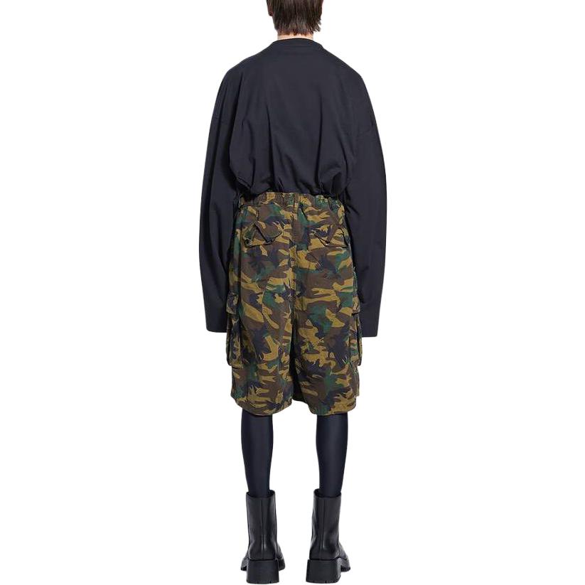 Balenciaga  Camouflage Printed Relaxed Shorts Dark Green 681257TKL142840 圖 5