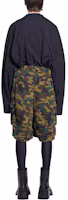 Purchase Balenciaga Camouflage Printed Relaxed Shorts Dark Green 681257TKL142840