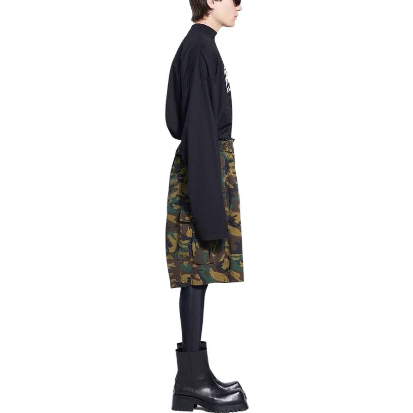 Balenciaga  Camouflage Printed Relaxed Shorts Dark Green 681257TKL142840 圖 6