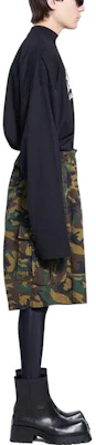 Balenciaga Camouflage Printed Relaxed Shorts Dark Green 681257TKL142840 Details for Balenciaga Camouflage Printed Relaxed Shorts Dark Green 681257TKL142840