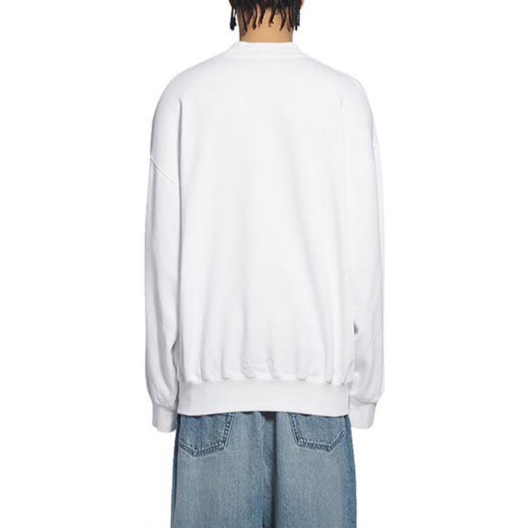 Shop 巴黎世家卡通印花宽松版白色圆领卫衣 671125TLV589000