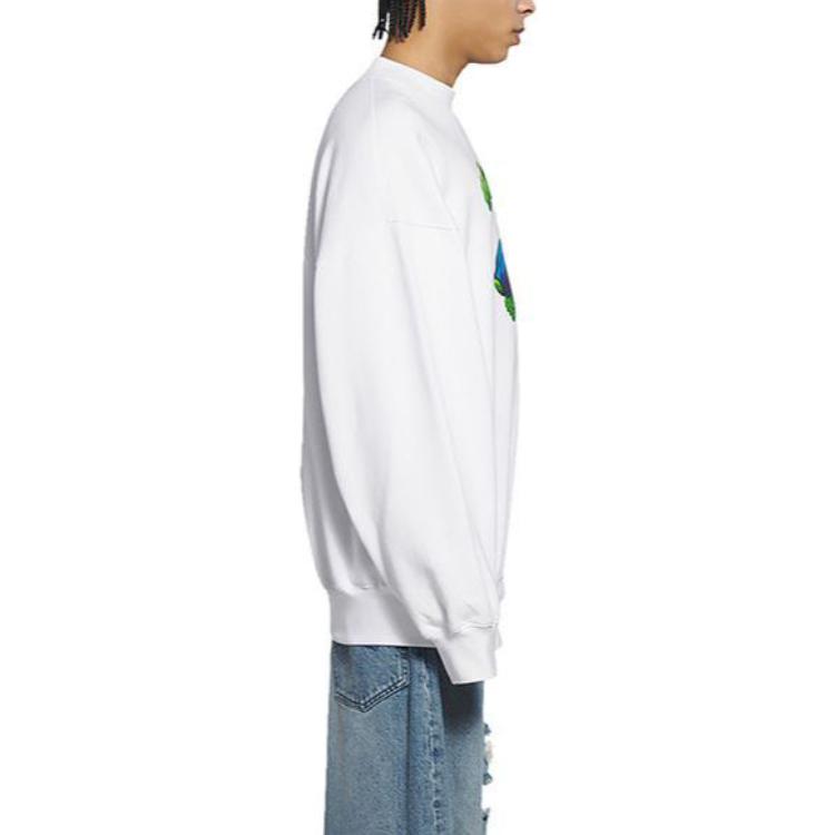 Purchase 巴黎世家卡通印花宽松版白色圆领卫衣 671125TLV589000