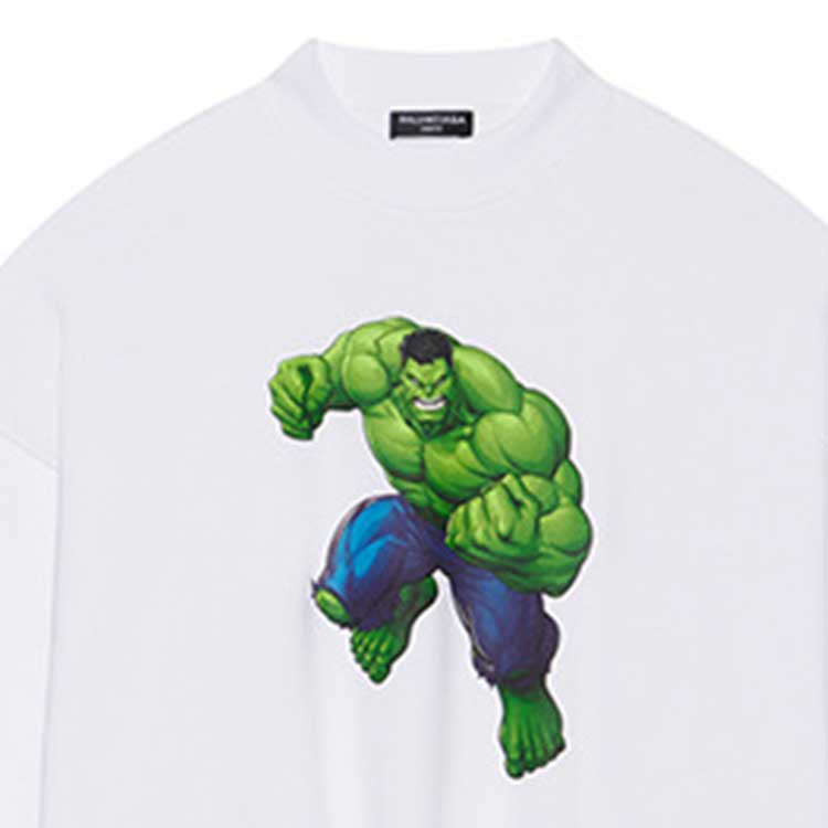 Sizing 巴黎世家卡通印花宽松版白色圆领卫衣 671125TLV589000