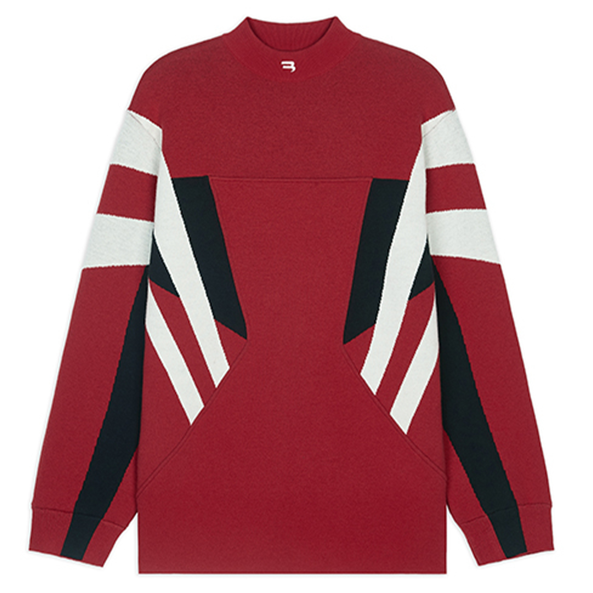 Balenciaga  Casual Colorblock Crewneck Sweatshirt Red 675301T41196278