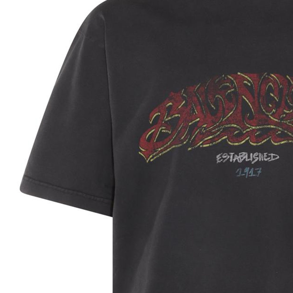 Details for 발렌시아가 캐주얼 크루넥 반팔 티셔츠 그레이. 764235TPVM81568