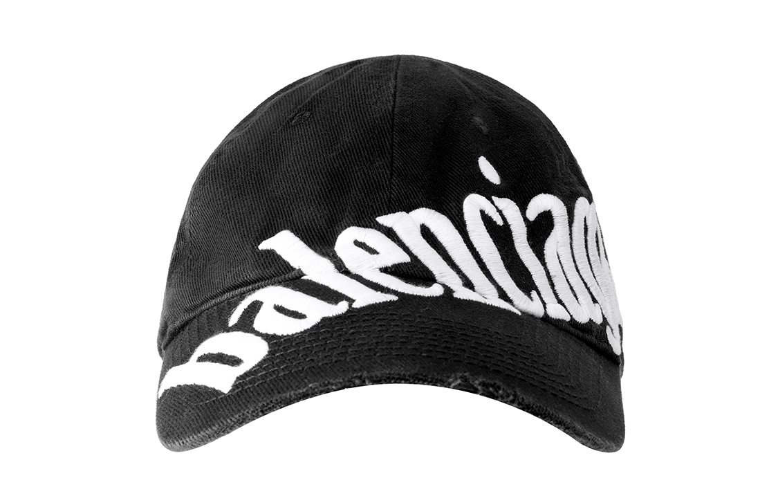 Balenciaga  Cotton Baseball Cap with Diagonal Letter Embroidery. 680738410B21077