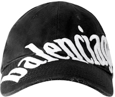 Balenciaga Cotton Baseball Cap with Diagonal Letter Embroidery. 680738410B21077 Balenciaga Cotton Baseball Cap with Diagonal Letter Embroidery. 680738410B21077