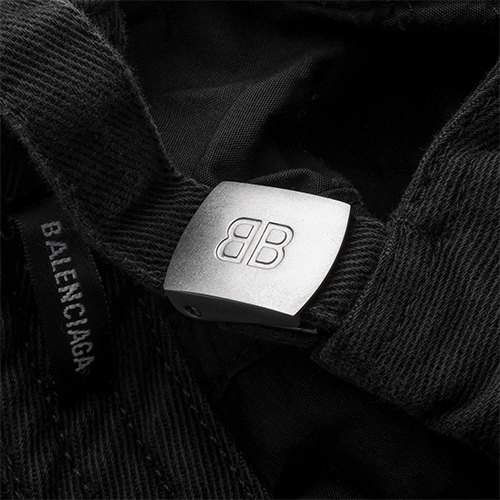 Details for Balenciaga  Cotton Baseball Cap with Diagonal Letter Embroidery. 680738410B21077