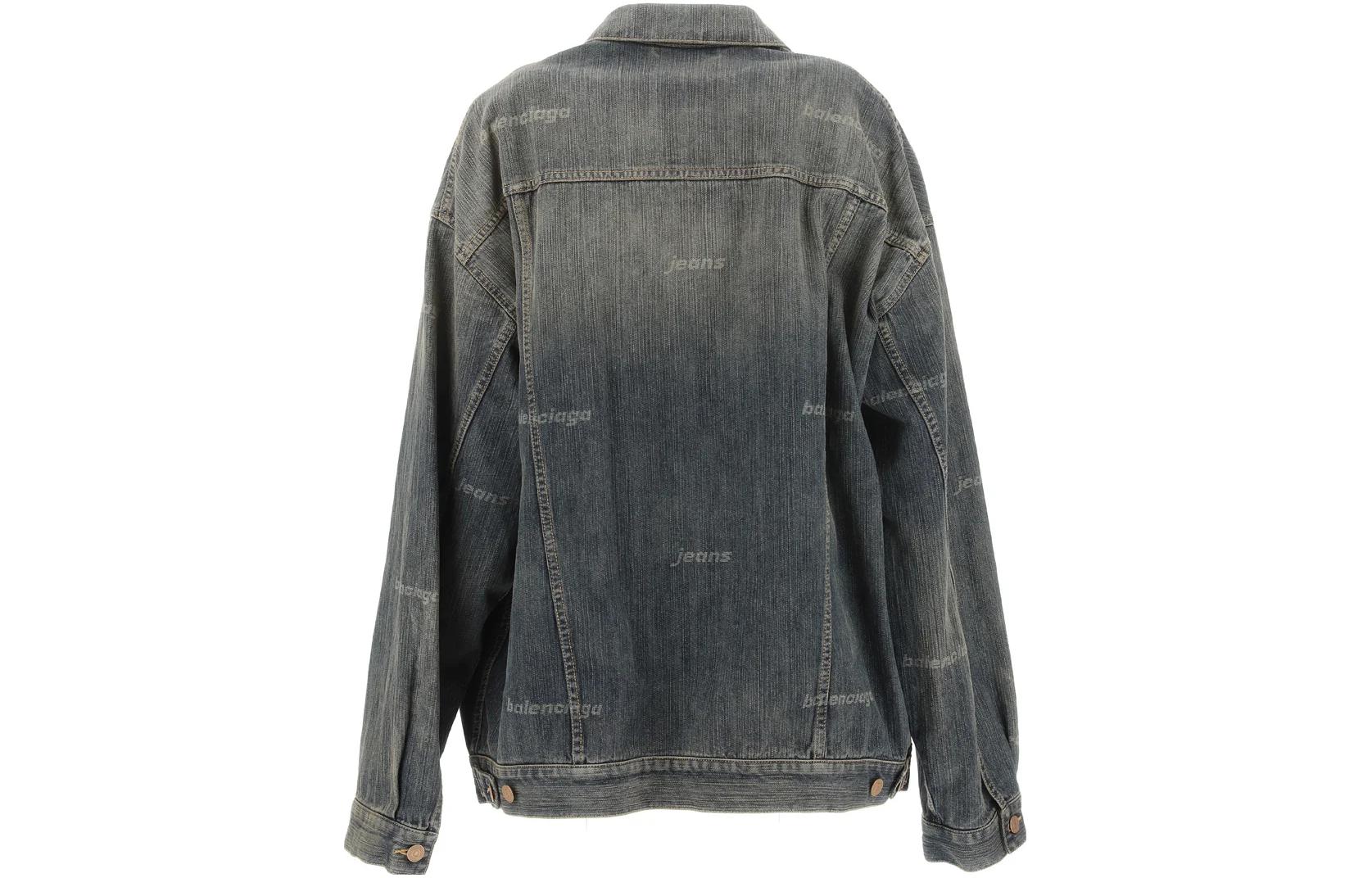 Balenciaga  Distressed Button-Up Jacket in Gray Long Sleeve 745047TNW654036 圖 3