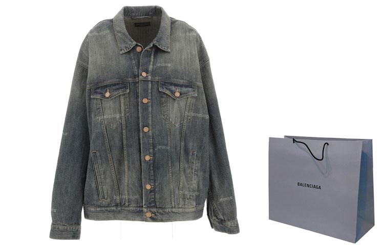 Balenciaga  Distressed Button-Up Jacket in Gray Long Sleeve 745047TNW654036 圖 4