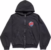 Balenciaga Earth Graphic Zip-Up Hoodie Jacket Black Regular Fit 803264TRVD11055 Balenciaga Earth Graphic Zip-Up Hoodie Jacket Black Regular Fit 803264TRVD11055