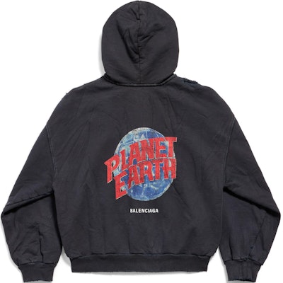 발렌시아가 어스 그래픽 집업 후디 재킷 블랙 레귤러핏 803264TRVD11055 Lookbook 발렌시아가 어스 그래픽 집업 후디 재킷 블랙 레귤러핏 803264TRVD11055