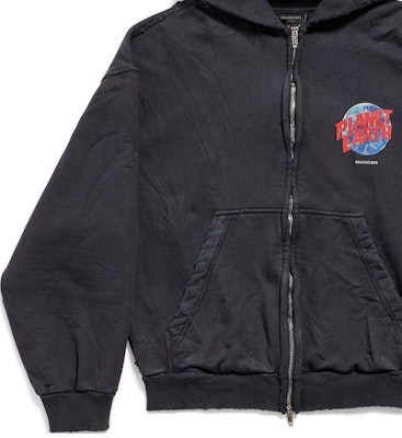 발렌시아가 어스 그래픽 집업 후디 재킷 블랙 레귤러핏 803264TRVD11055 Purchase 발렌시아가 어스 그래픽 집업 후디 재킷 블랙 레귤러핏 803264TRVD11055