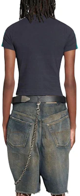 Balenciaga FW22 海軍藍條紋印花修身圓領T恤。 704070TMVG40470 Purchase Balenciaga FW22 海軍藍條紋印花修身圓領T恤。 704070TMVG40470