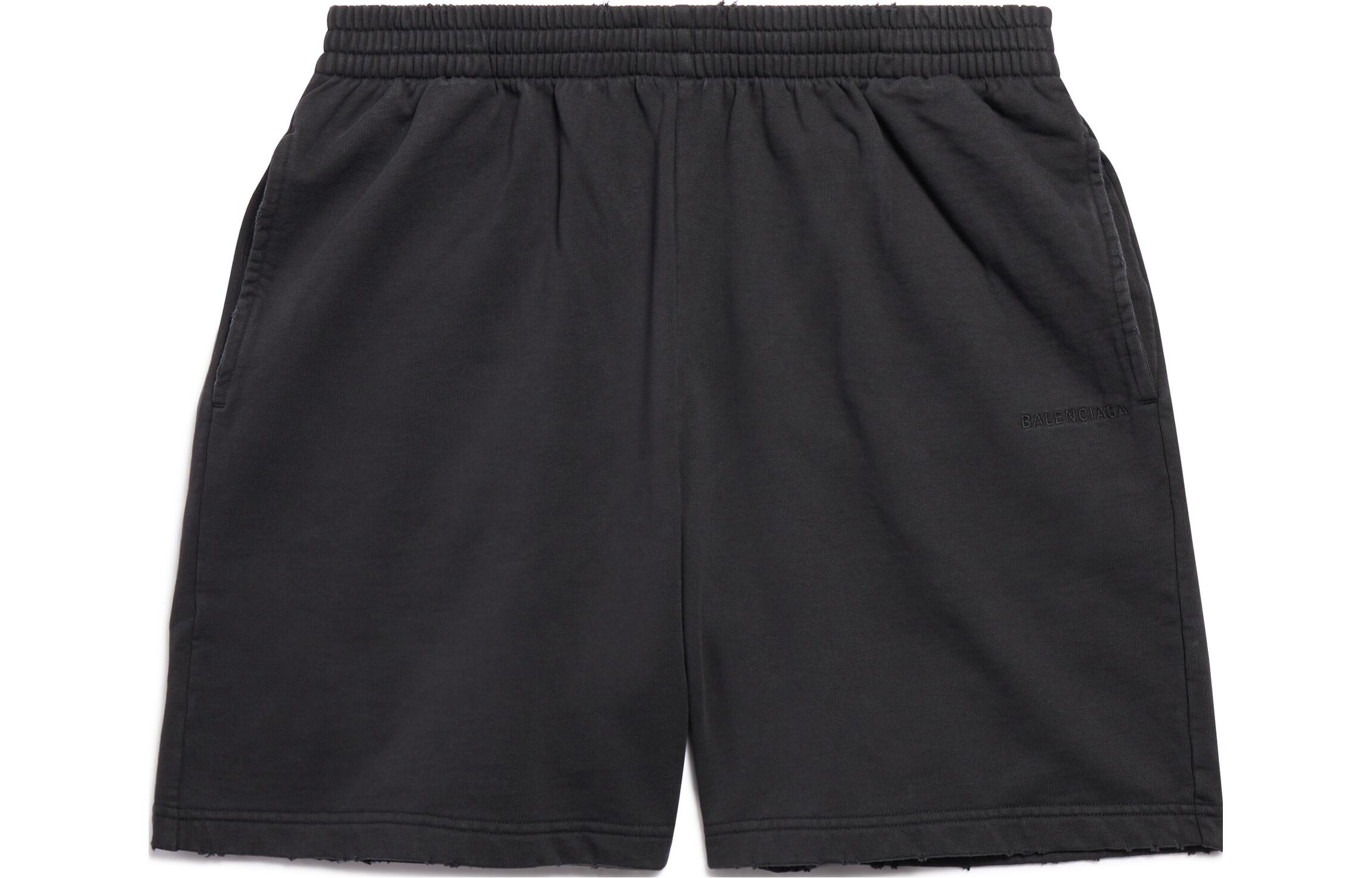 Balenciaga  FW23 Black Solid Mid-Rise Straight-Fit Casual Shorts. 676137TOVM82020 圖 2