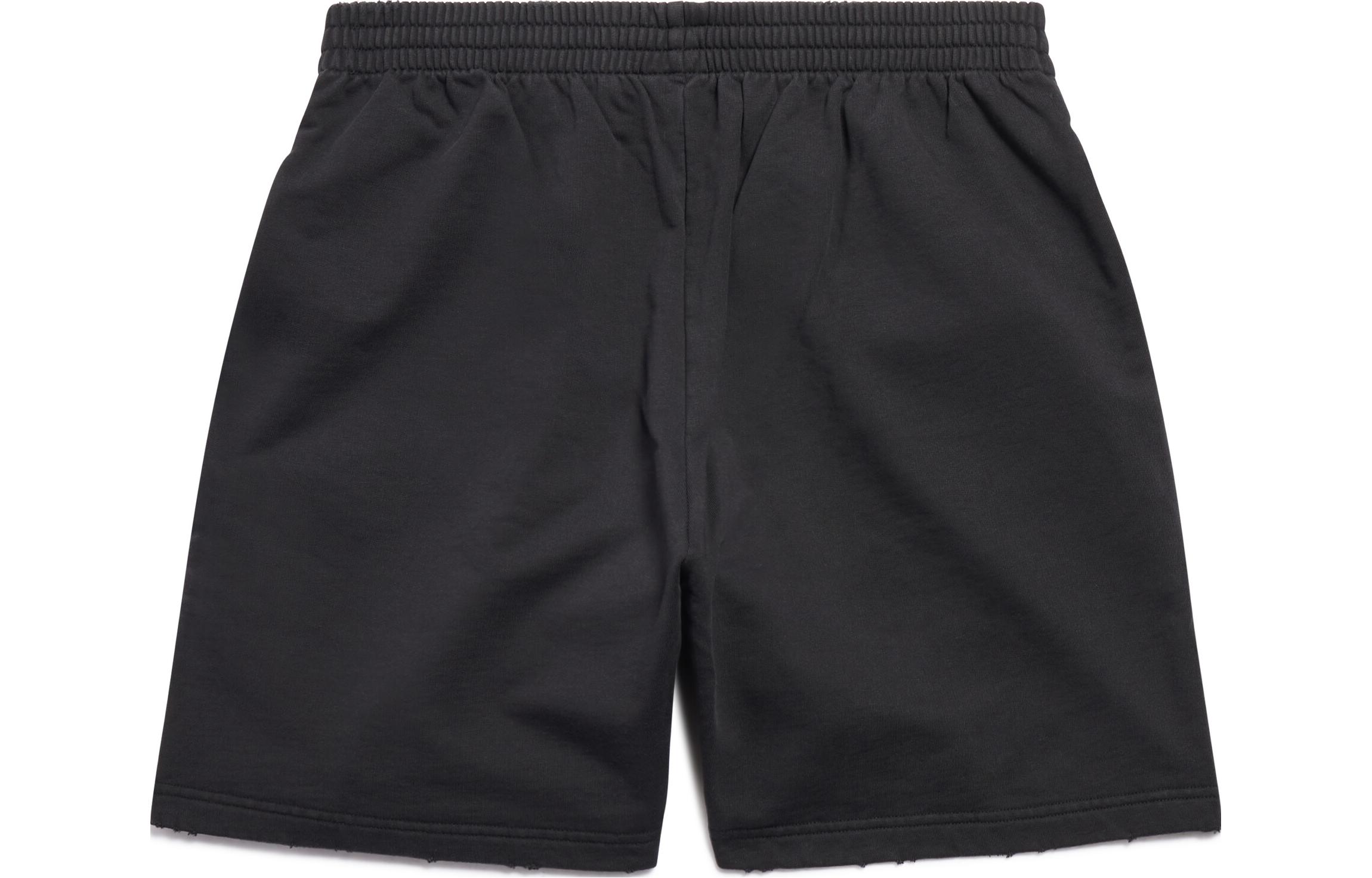 Balenciaga  FW23 Black Solid Mid-Rise Straight-Fit Casual Shorts. 676137TOVM82020 圖 3
