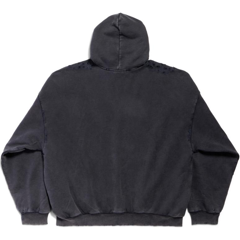 Balenciaga  Gray Oversized Hoodie with Letter Print. 803265TRVA21576 圖 3