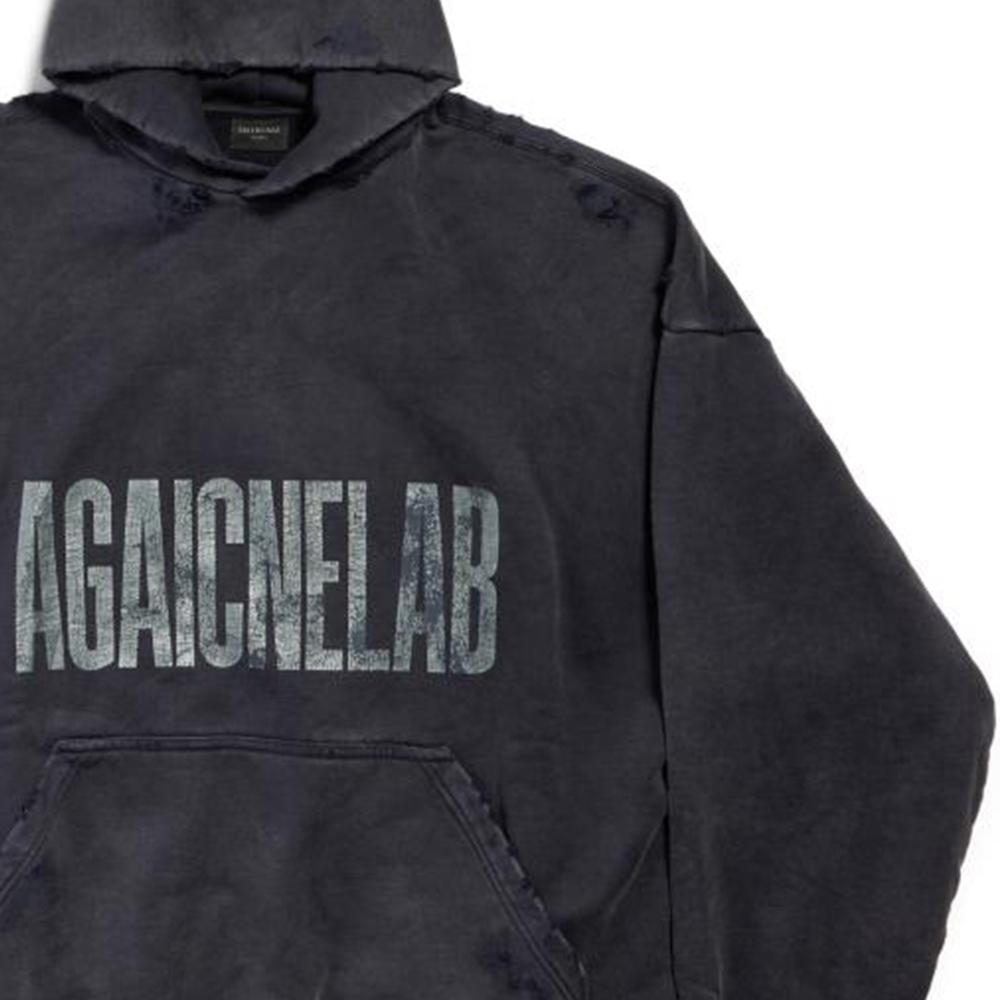 Balenciaga  Gray Oversized Hoodie with Letter Print. 803265TRVA21576 圖 8