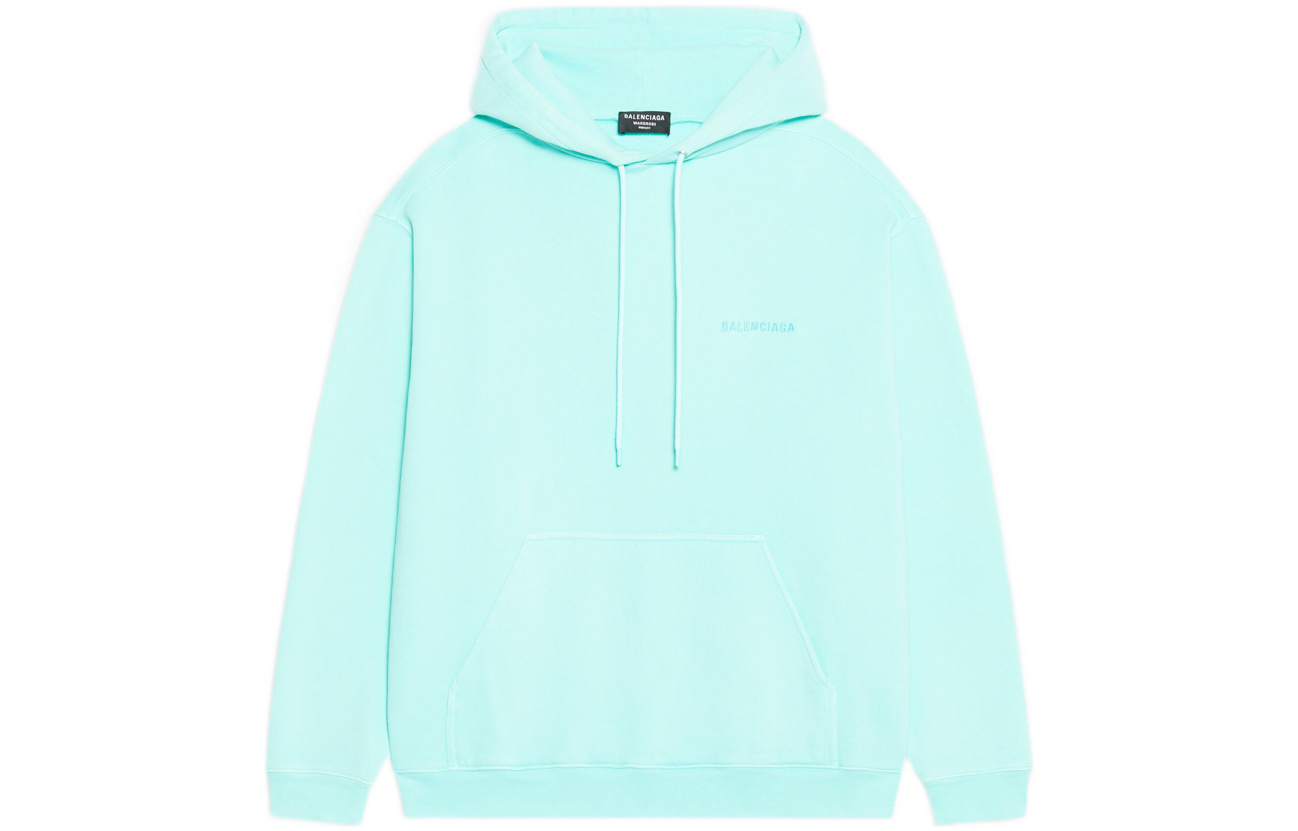 Balenciaga  Green Hoodie with Solid Color and Logo Design. 600583TLVB83062