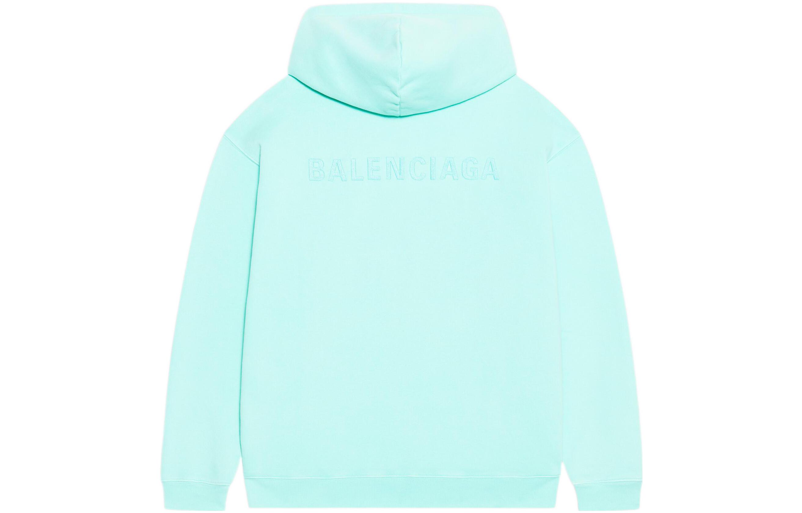Lookbook Balenciaga 綠色連帽衫 純色設計及品牌標誌款式. 600583TLVB83062