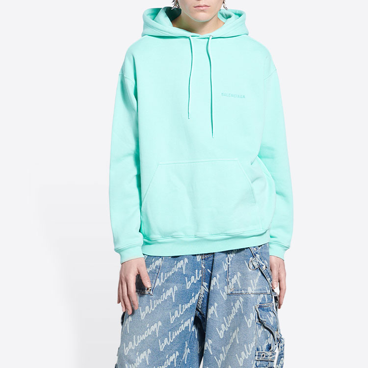 Purchase Balenciaga 綠色連帽衫 純色設計及品牌標誌款式. 600583TLVB83062