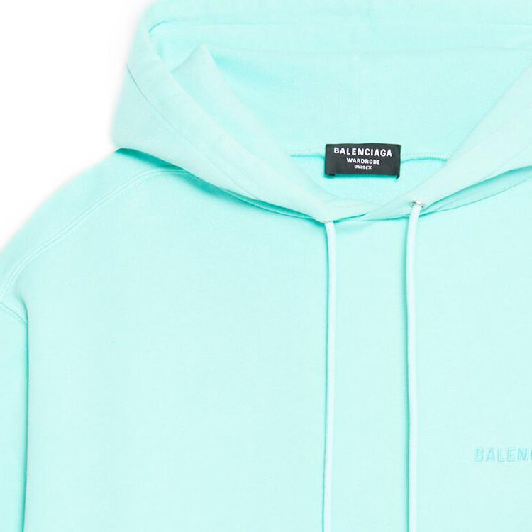 Details for Balenciaga 綠色連帽衫 純色設計及品牌標誌款式. 600583TLVB83062