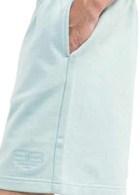 Balenciaga Green Logo Embroidered Plain Sweat Shorts. 676137TMVG64947 Details for Balenciaga Green Logo Embroidered Plain Sweat Shorts. 676137TMVG64947