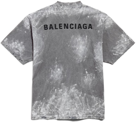Balenciaga Grey Embroidered Logo Crewneck T-Shirt Regular Fit. 764235TRVI88499 Lookbook Balenciaga Grey Embroidered Logo Crewneck T-Shirt Regular Fit. 764235TRVI88499