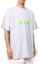 Shop 발렌시아가 그레이 그래피티 로고 프린트 루즈핏 티셔츠. 676589TLVF11203