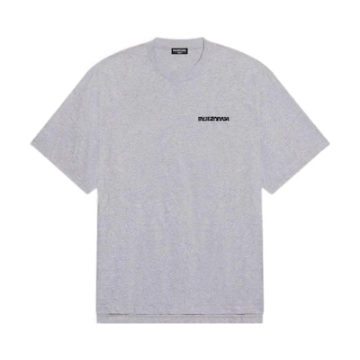 Balenciaga Grey Logo Print Short Sleeve T-Shirt 675016TLVB31167