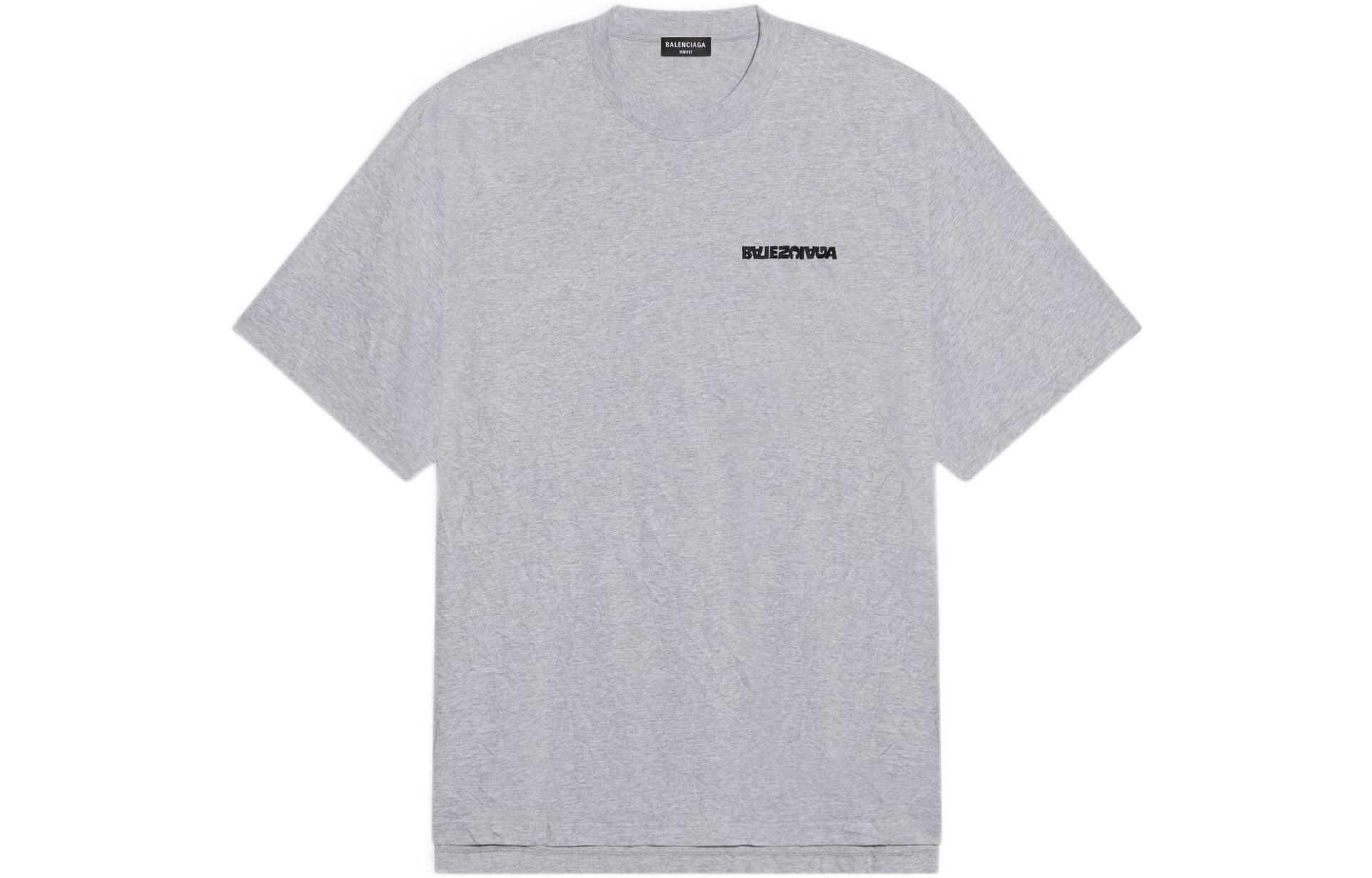 Balenciaga  Grey Logo Print Short Sleeve T-Shirt 675016TLVB31167 圖 2