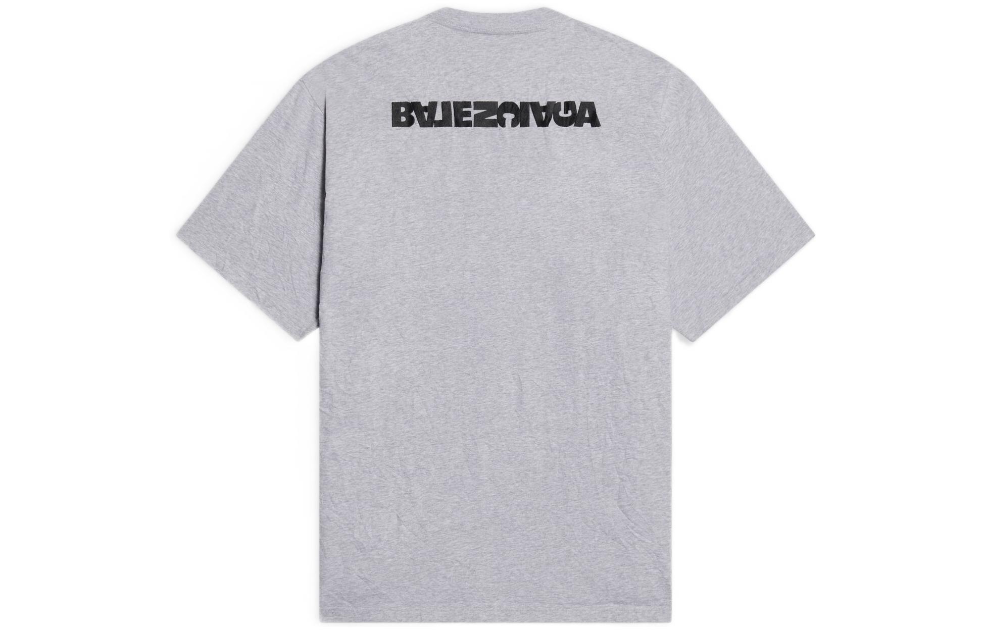 Balenciaga  Grey Logo Print Short Sleeve T-Shirt 675016TLVB31167 圖 3