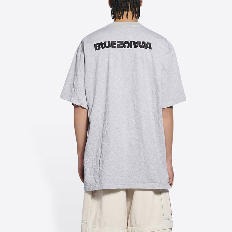 Balenciaga  Grey Logo Print Short Sleeve T-Shirt 675016TLVB31167 圖 6