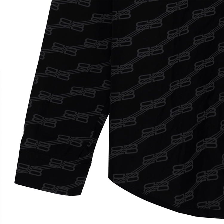 Balenciaga  Grey Loose-Fit Letter Logo Print Long Sleeve Shirt. 662983TML361269 圖 4