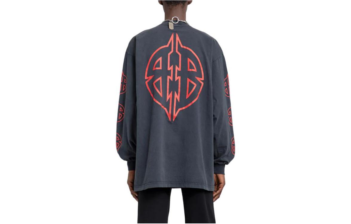 Lookbook Balenciaga  Grey Oversized Letter Print Crewneck Sweatshirt. 739027TPVI21568